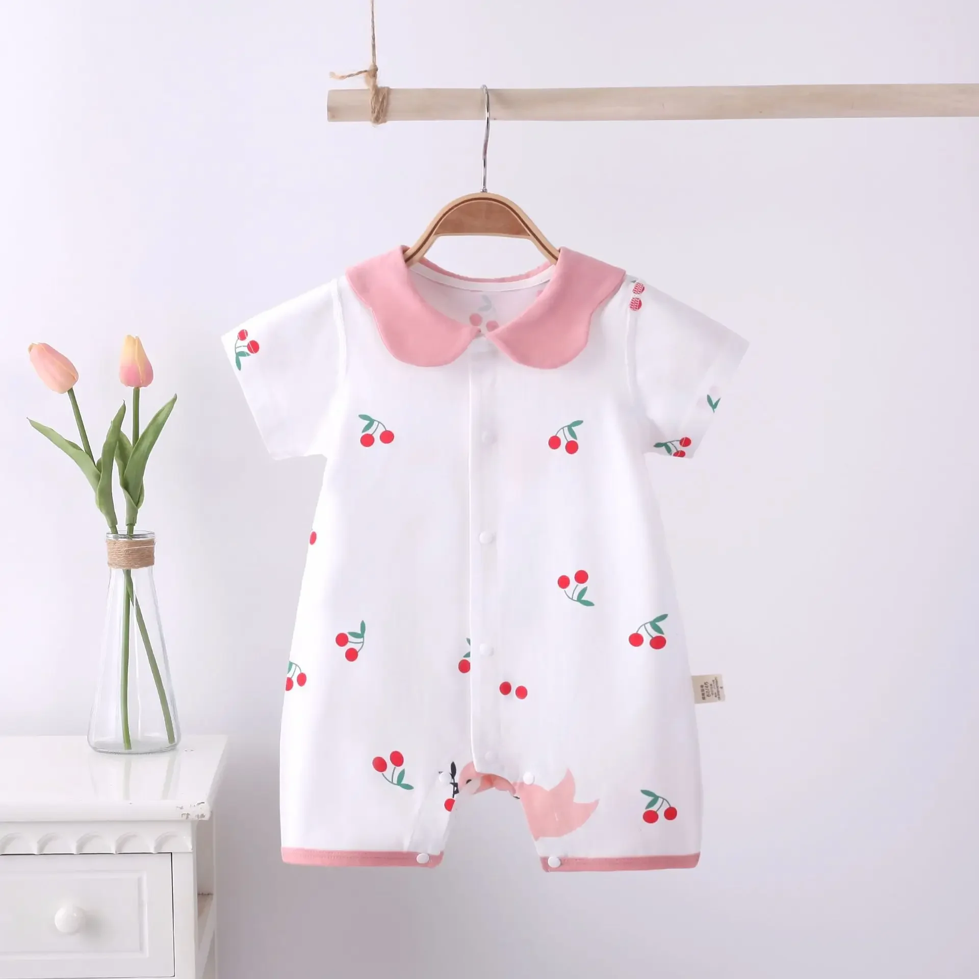 Baby Clothes Romper Bodysuit Summer Jumpsuit Short-sleeved Newborn Baby - Image 6