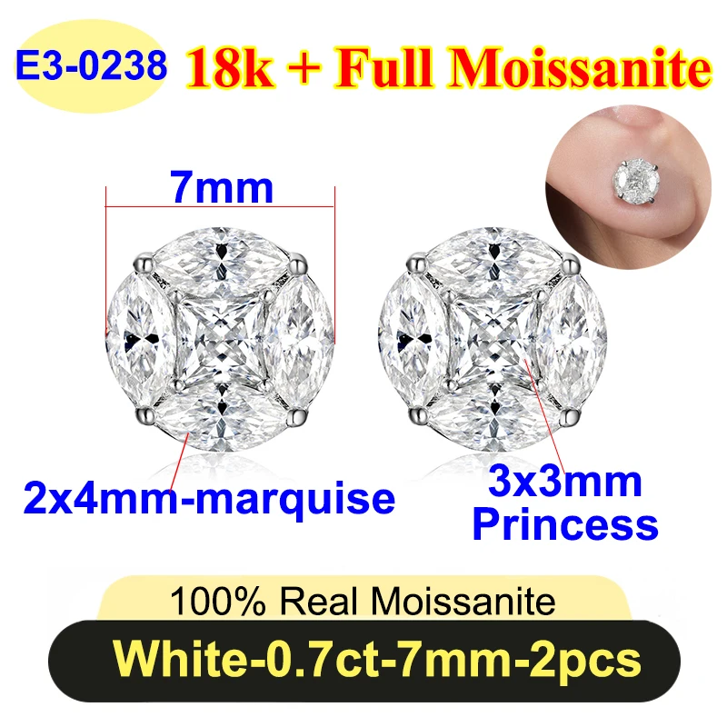Purenew Princess Marquise Cut Moissanite Earrings For Women S925 - Image 11