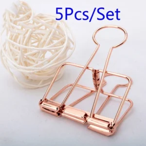 Rosegold Binder Clips Paper Clip Office School Supplies Binding