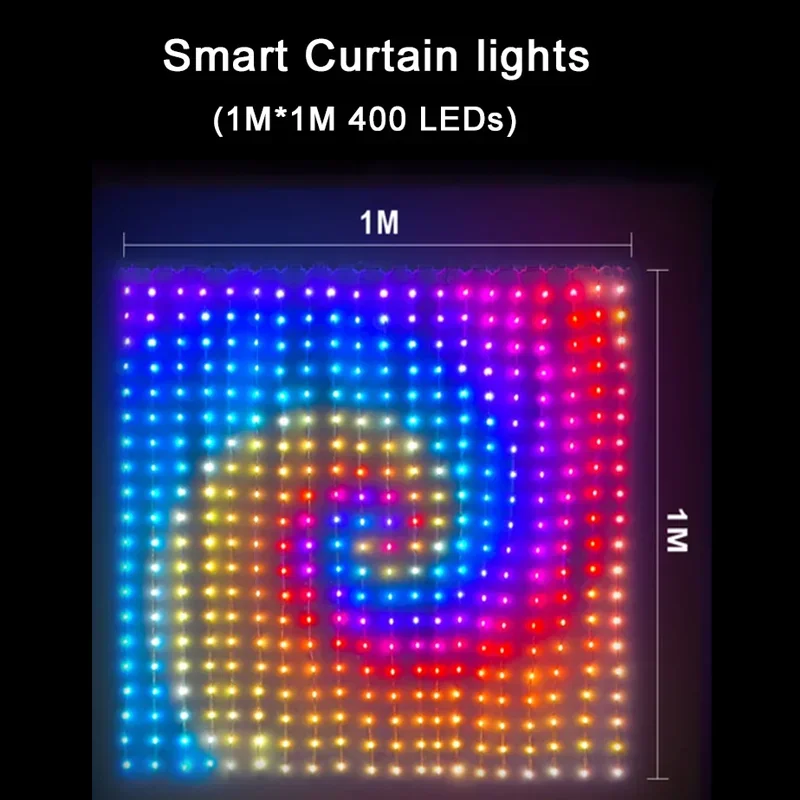 Led Smart Curtain Lights New Year S Garland App - Image 9