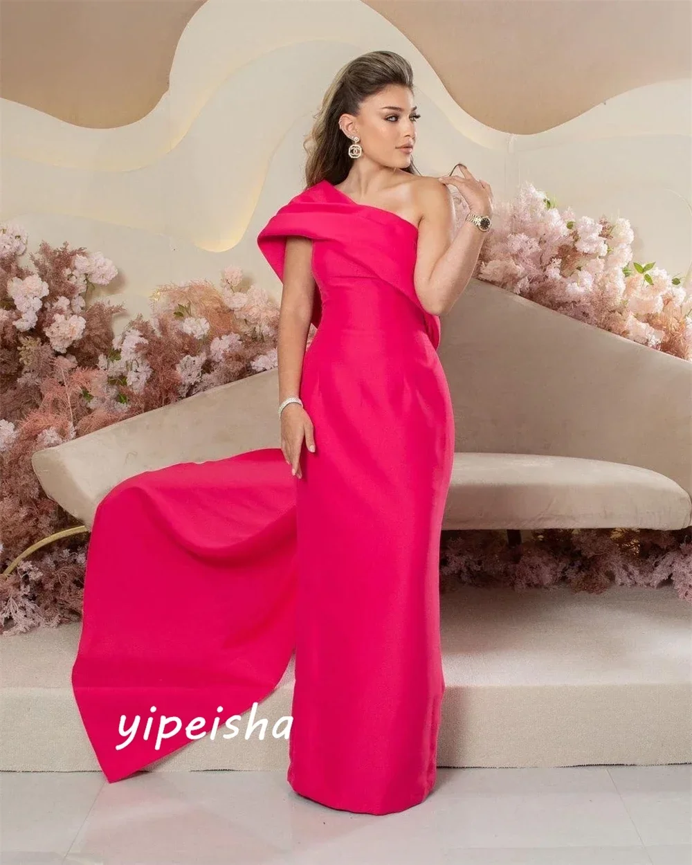 Customized Classic Exquisite Modern Style Formal Ball One-shoulder Long - Image 6