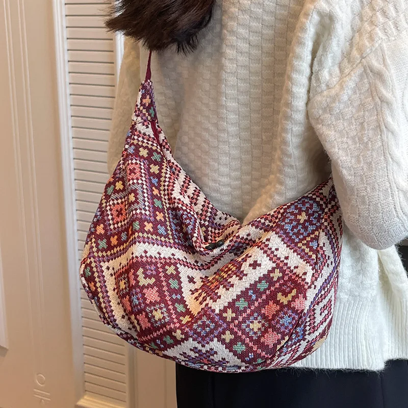 Ethnic Wind Canvas Shoulder Bag Small Tote Female Messenger - Image 8
