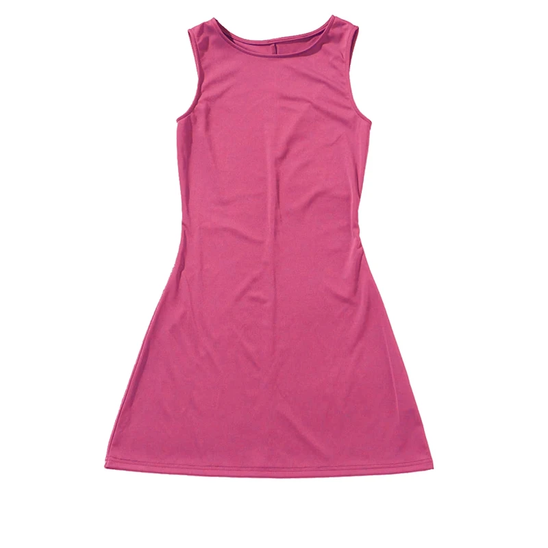 Woman Dress Sleeveless Knit Slim A-line Female O-neck Seveless - Image 5