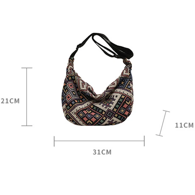 Ethnic Wind Canvas Shoulder Bag Small Tote Female Messenger - Image 6