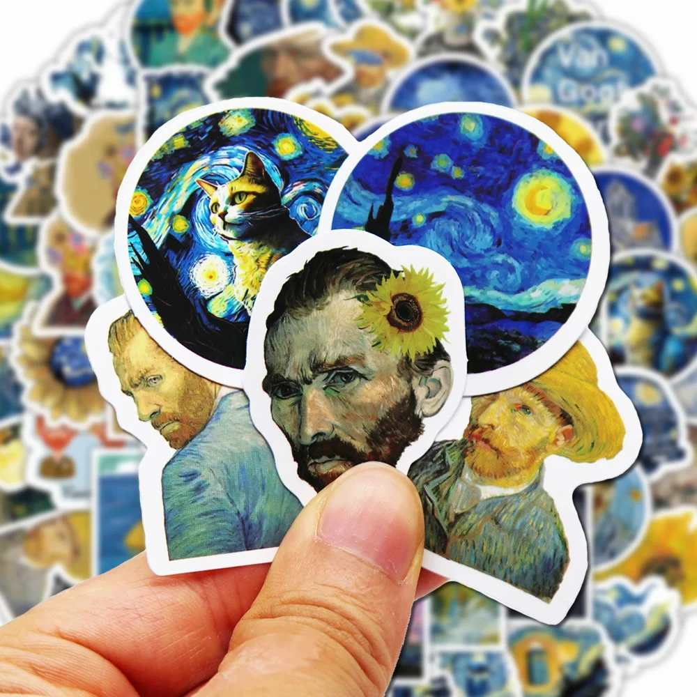 Van Gogh Cute Stickers Pack Aesthetic Stationery Supplies Lot