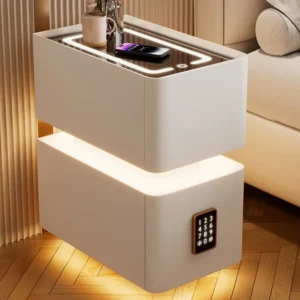 Creative 25cm Smart Bedside Table With Sensor Light Nordic