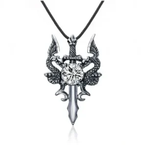 Popular Accessories Men S Pendant Stainless Steel Black Zircon