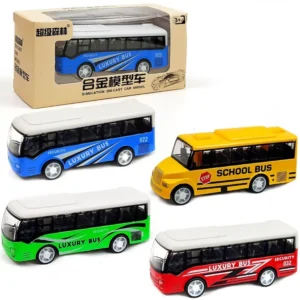 High Imitation Bus Shape Ornaments Kids Gift Hobbies Alloy