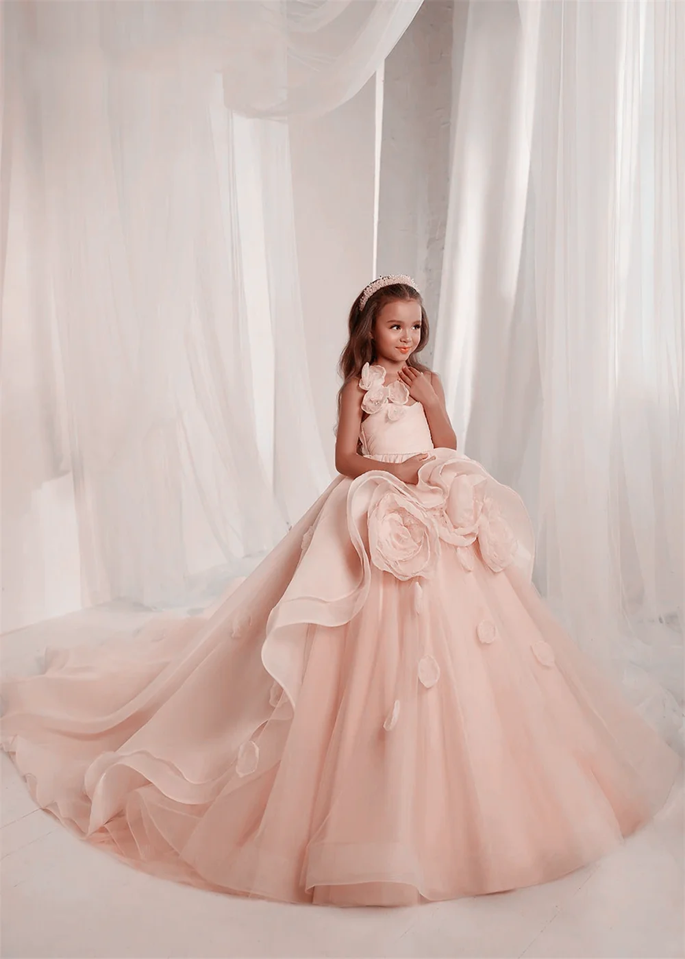 Flower Girl Dress Wedding Dresses Appliques Princess Evening Gowns - Image 3