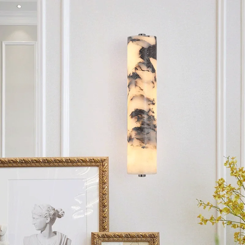 Nordic Cloudstone Lamps Bedside Living Room Italian Style Natural Stone Marble Light Luxury Home Decoration Modern Wall Lights - Image 4