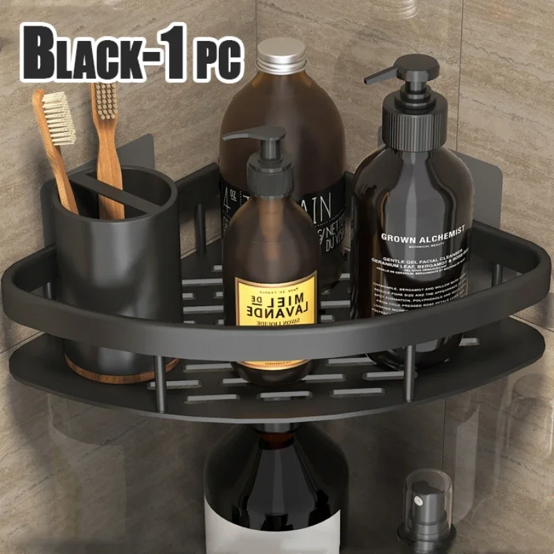 Bathroom Shelf Kitchen Storage Organizer Aluminum Alloy Shampoo Rack - Image 7