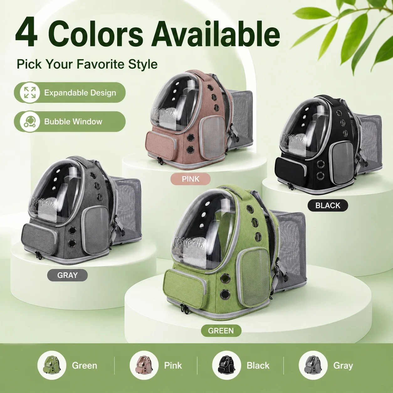 Spacious Expandable Pet Backpack Carrier With Dual Shoulder Straps - Image 2