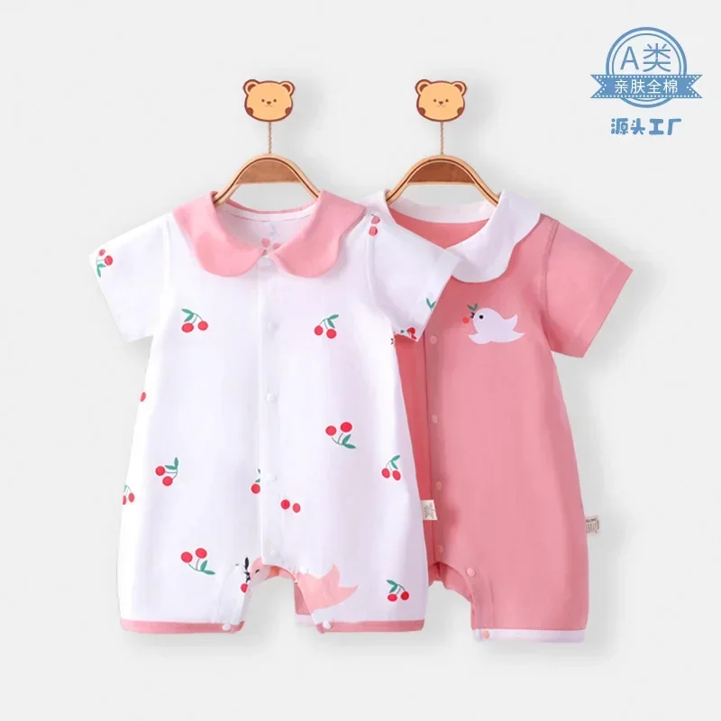 Baby Clothes Romper Bodysuit Summer Jumpsuit Short-sleeved Newborn Baby - Image 2