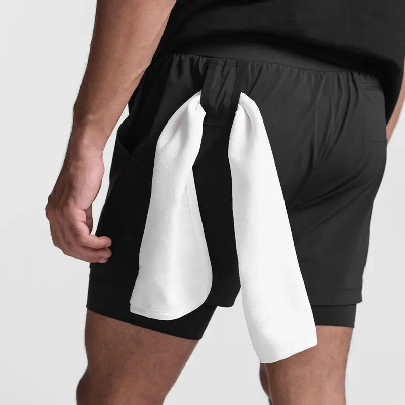 Men S 2 In 1 Running Gym Shorts Breathable - Image 6