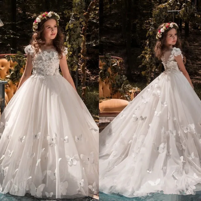 Flower Girl Dresses Tulle Beading Appliqued Pageant Dresses For - Image 3
