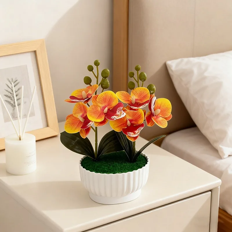 Two Sets Of Three Simulated Flowers - Image 7