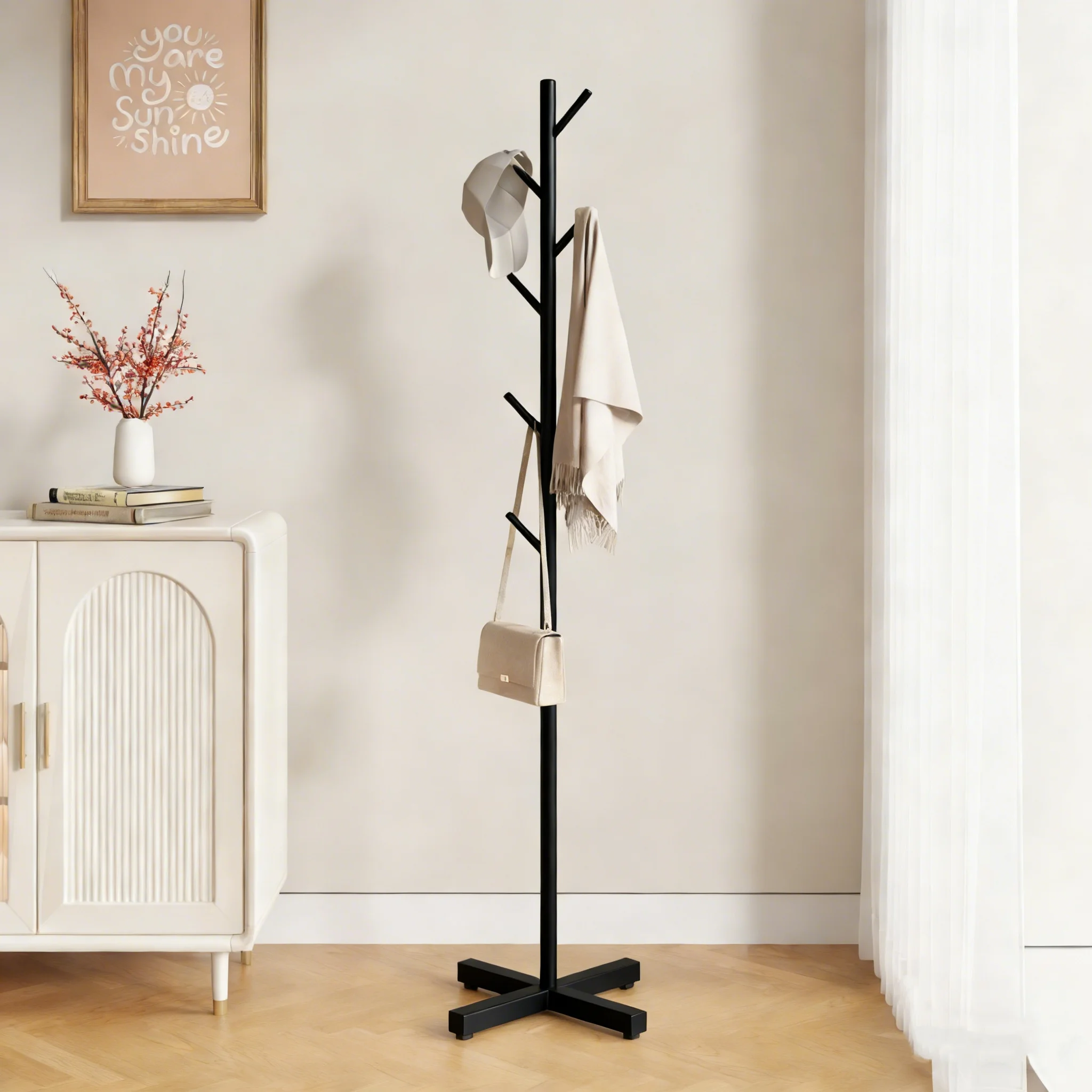 Floor Standing Clothes Rack Household Coat Hanger Simple Storage - Image 5