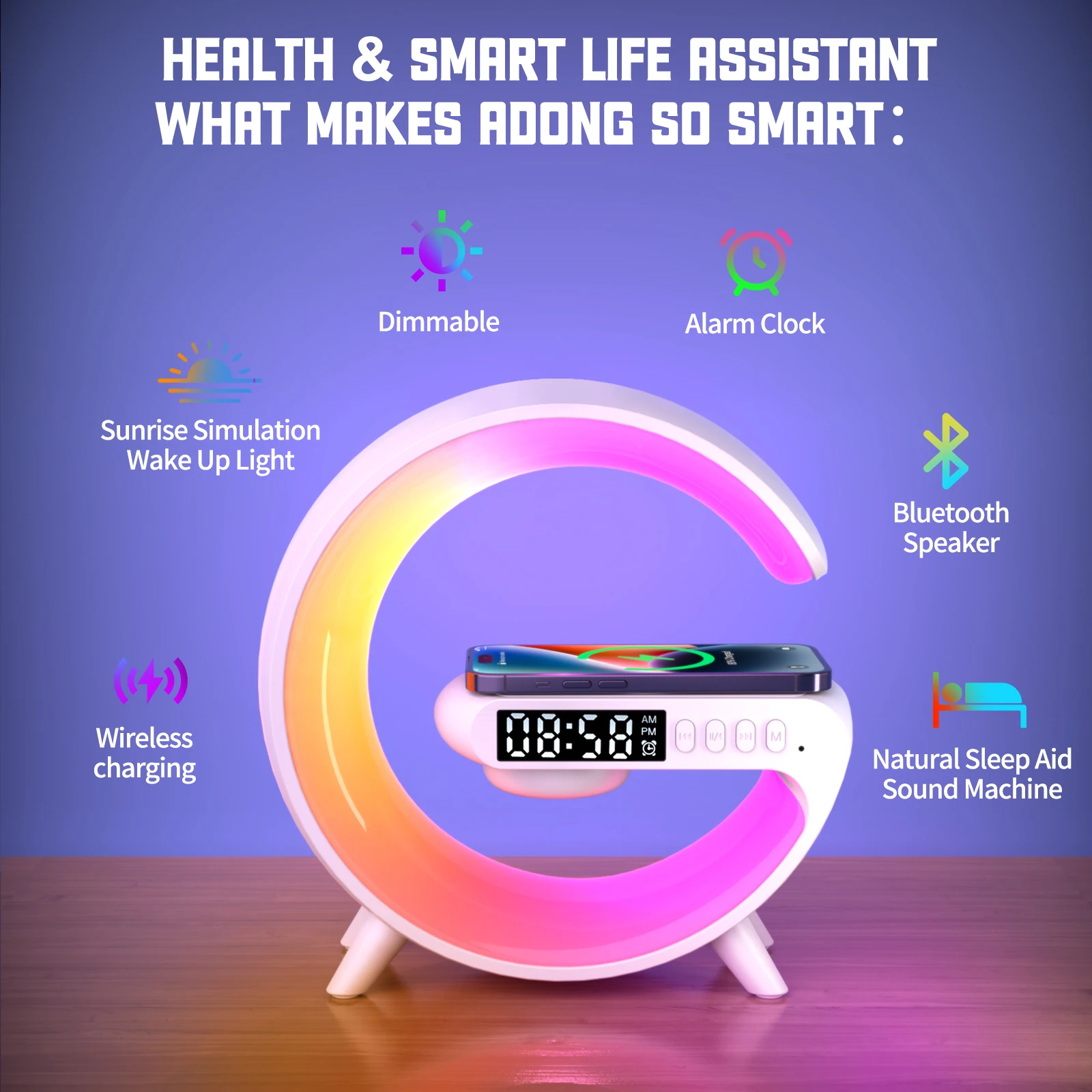 Led Smart Wake Up Light Rgb Night Light With - Image 3