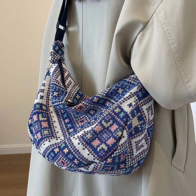 Ethnic Wind Canvas Shoulder Bag Small Tote Female Messenger - Image 4