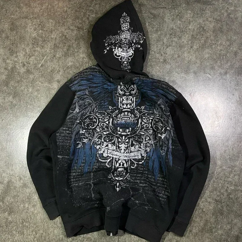 Man Hoodie Y2k Goth Streetwear Men Hip Hop Streetwear - Image 8