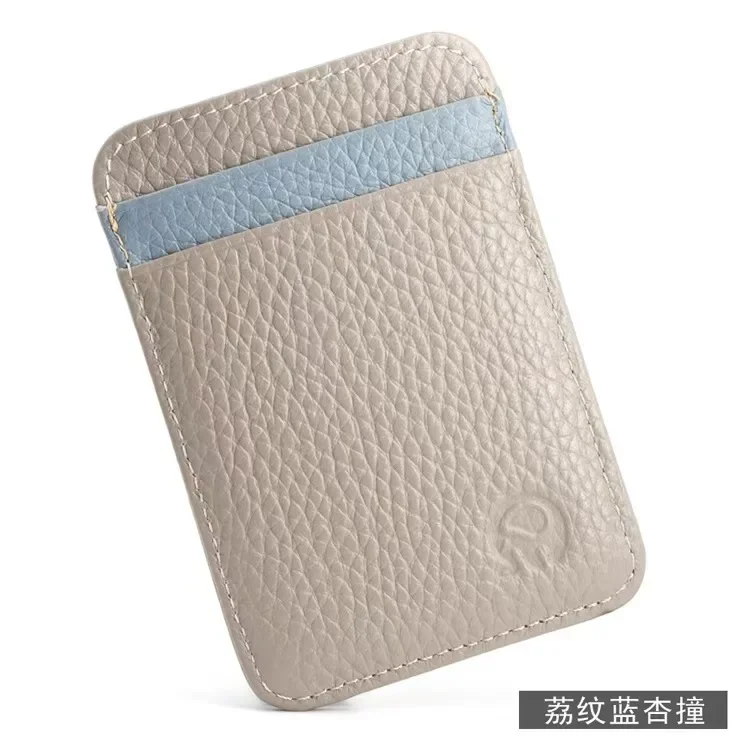 Fashion 100% Genuine Leather Thin Bank Credit Card Case - Image 20