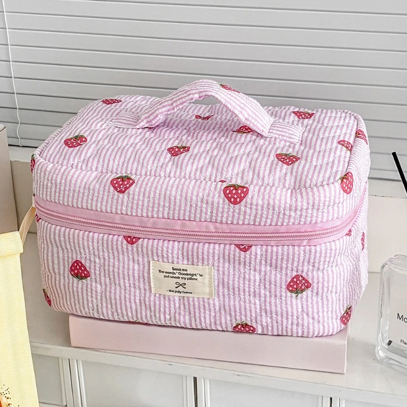 Pink Girl Embroidery Strawberry Children S Schoolbag Student Birthday - Image 8
