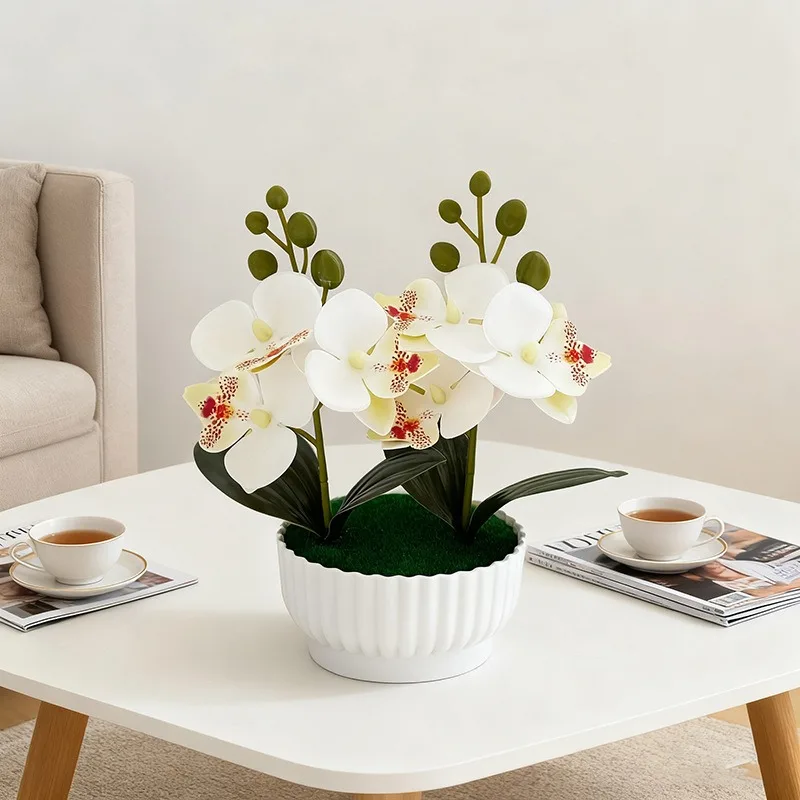 Two Sets Of Three Simulated Flowers - Image 9