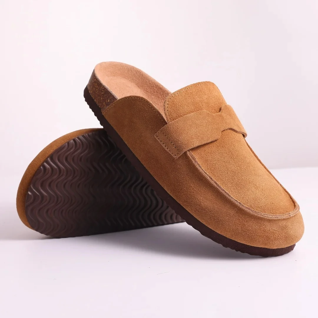 Crestar Cork Suede Mules Slippers For Women Fashion Men Clogs Shoes Classic Cork Antislip Outdoor Slippers With Arch Support - Image 7