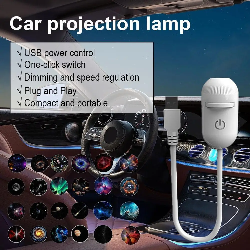 Mini Galaxy Star Projector Two In One Night Light Home Background Atmosphere Light Bedroom Car Decoration Children's Gift - Image 5