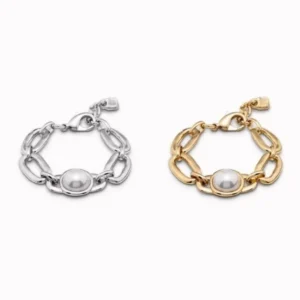Autumn Elegant And Gentle Marble Pearl Gold Silver Bracelet