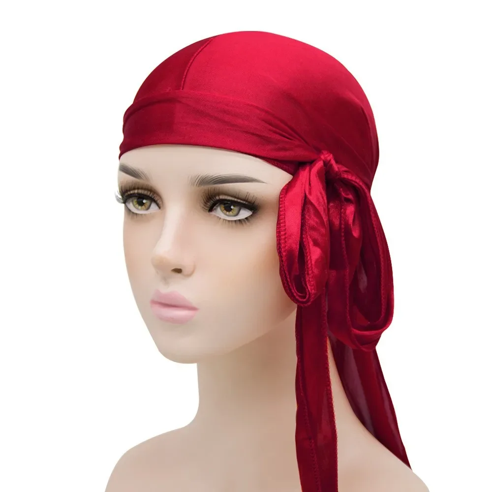 Unisex Satin Durag Bandana – Extra Long Tail - Image 41
