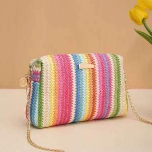 Rattan Knitting Women Straw Bag Beach Summer Chain Small