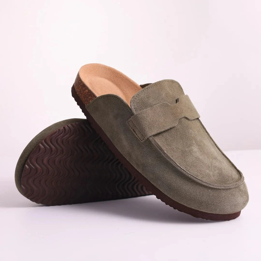 Crestar Cork Suede Mules Slippers For Women Fashion Men Clogs Shoes Classic Cork Antislip Outdoor Slippers With Arch Support - Image 8