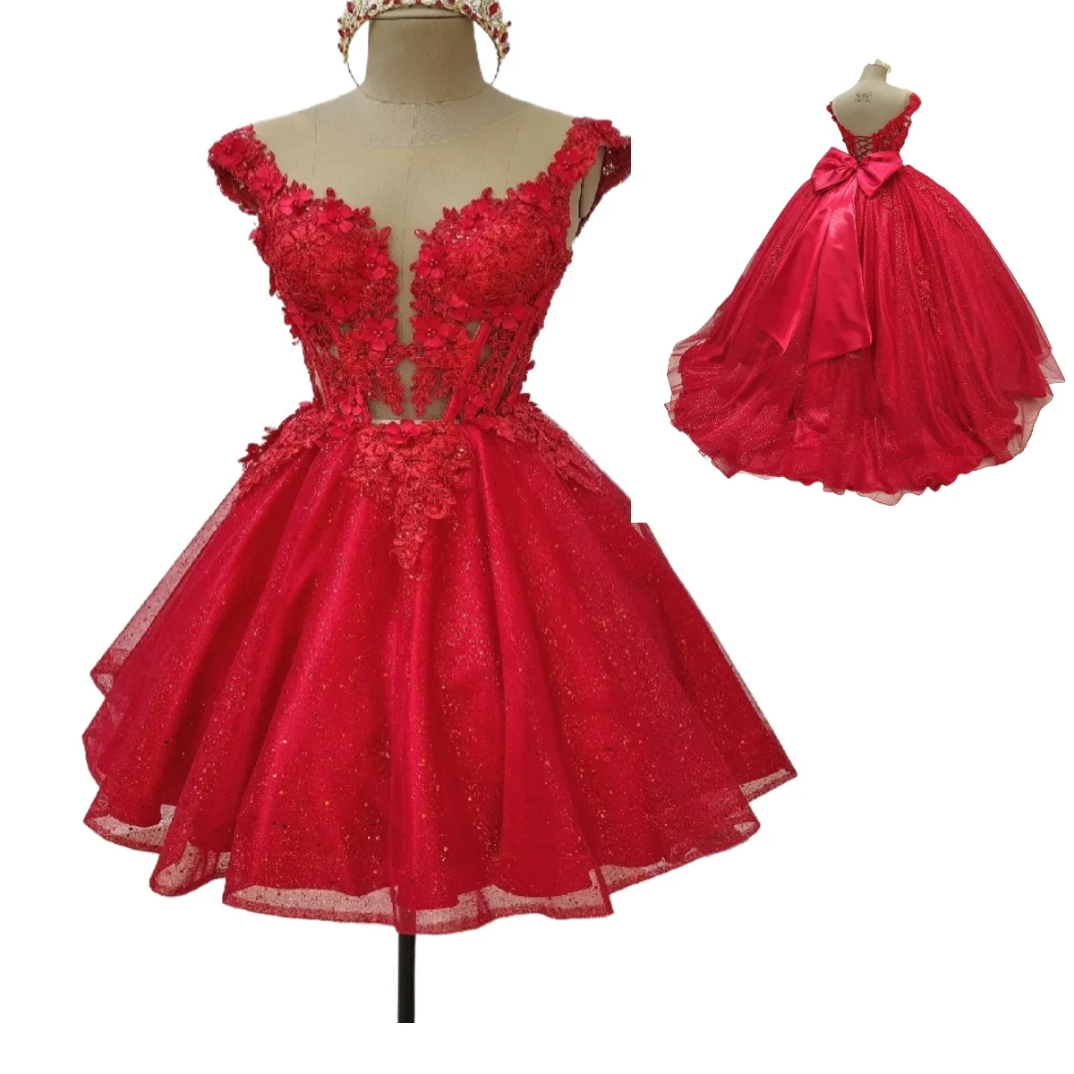 Gorgeous Red Vestidos De 15 Quincea Era Dress Masquerade