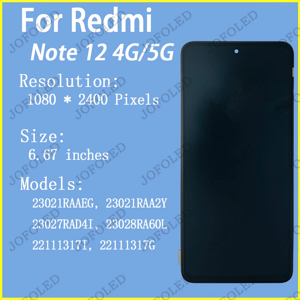 AMOLED Display Assembly – for Redmi Note 12 4G/5G - Image 2