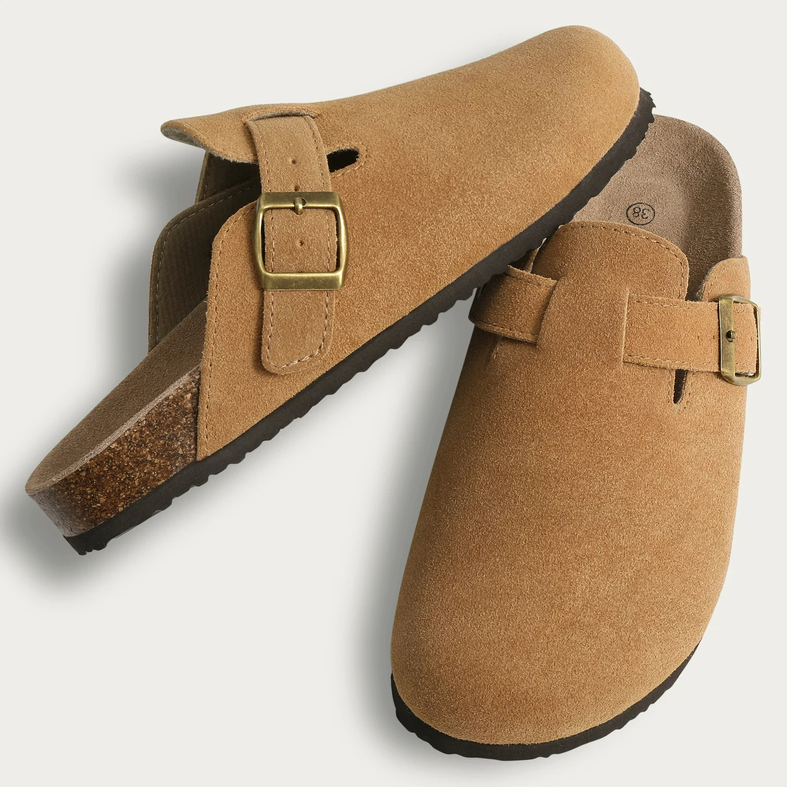 Crestar Cork Suede Mules Slippers For Women Fashion Men Clogs Shoes Classic Cork Antislip Outdoor Slippers With Arch Support - Image 9