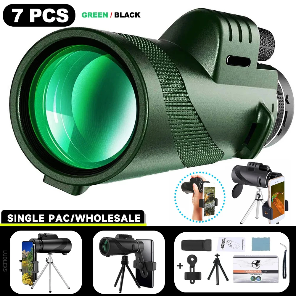 Portable HD Zoom Monocular Telescope 80×100