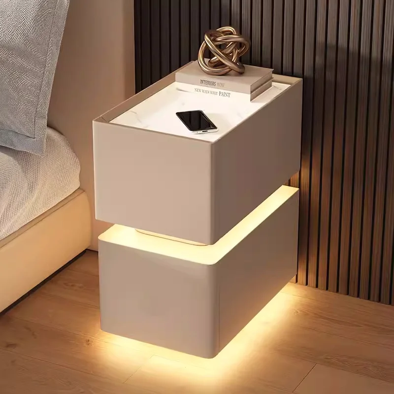 Creative 25cm Smart Bedside Table With Sensor Light Nordic - Image 14