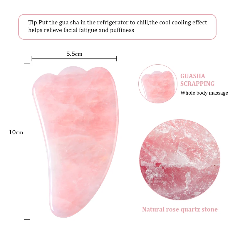 Natural Rose Jade Gua Sha Gouache Scraper Massager for Face Body Facial Skin Lifting Wrinkle Remove Beauty SPA Care Tools - Image 9