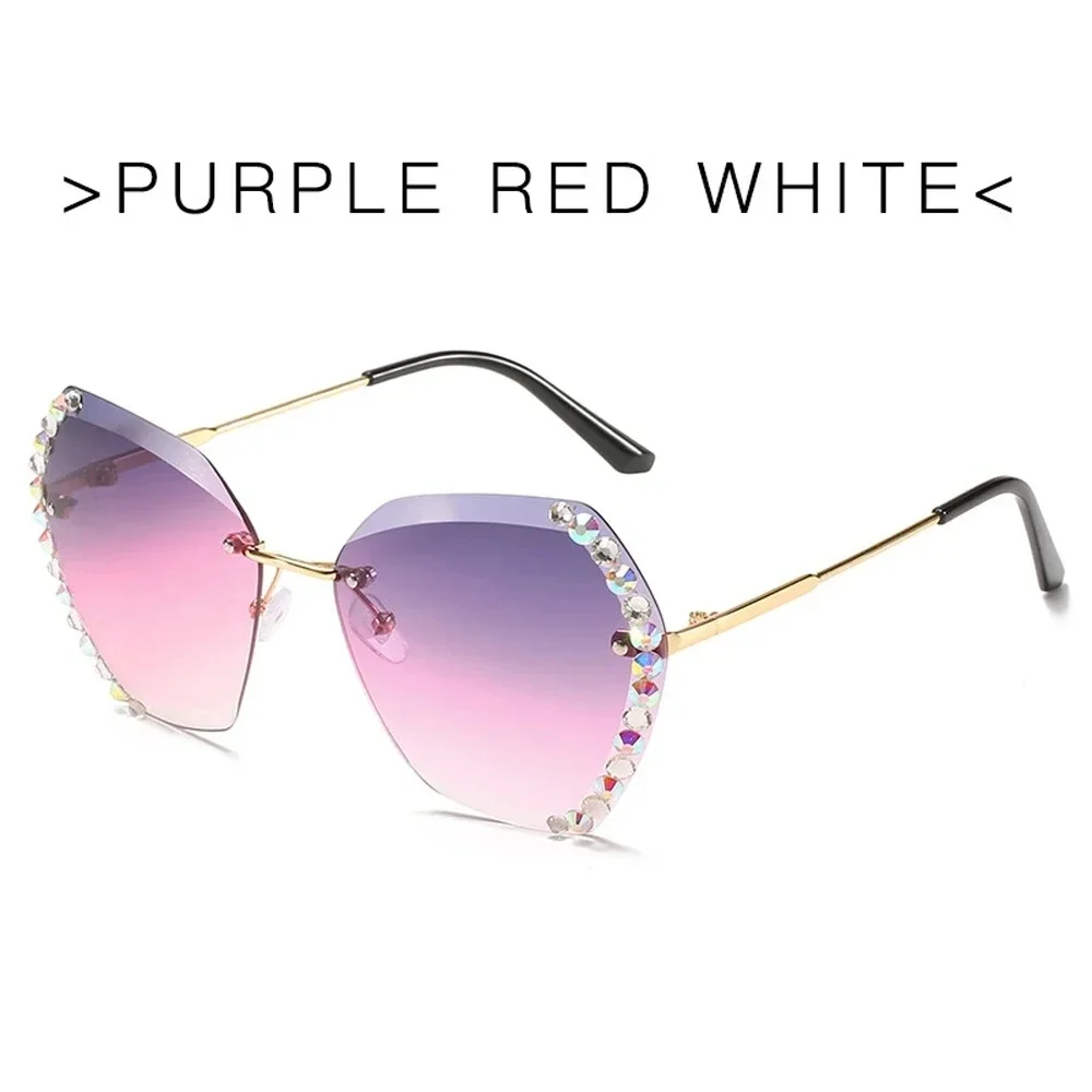 Oversized Rimless Sunglasses - Image 11