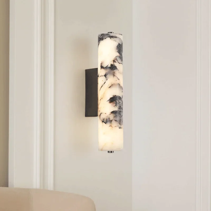 Nordic Cloudstone Lamps Bedside Living Room Italian Style Natural Stone Marble Light Luxury Home Decoration Modern Wall Lights - Image 2