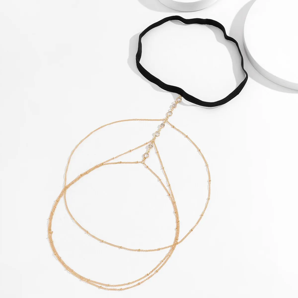 Boho Elastic Band Crystal Leg Thigh Chain For Women - Image 6