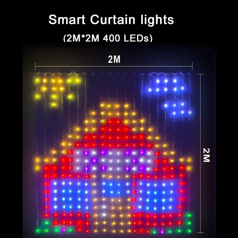 Led Smart Curtain Lights New Year S Garland App - Image 8