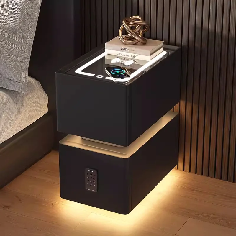 Creative 25cm Smart Bedside Table With Sensor Light Nordic - Image 9