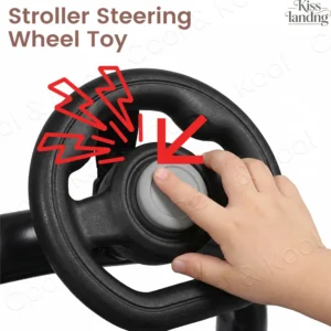 Stroller Steering Wheel Fun Honking & 360 Rotation To