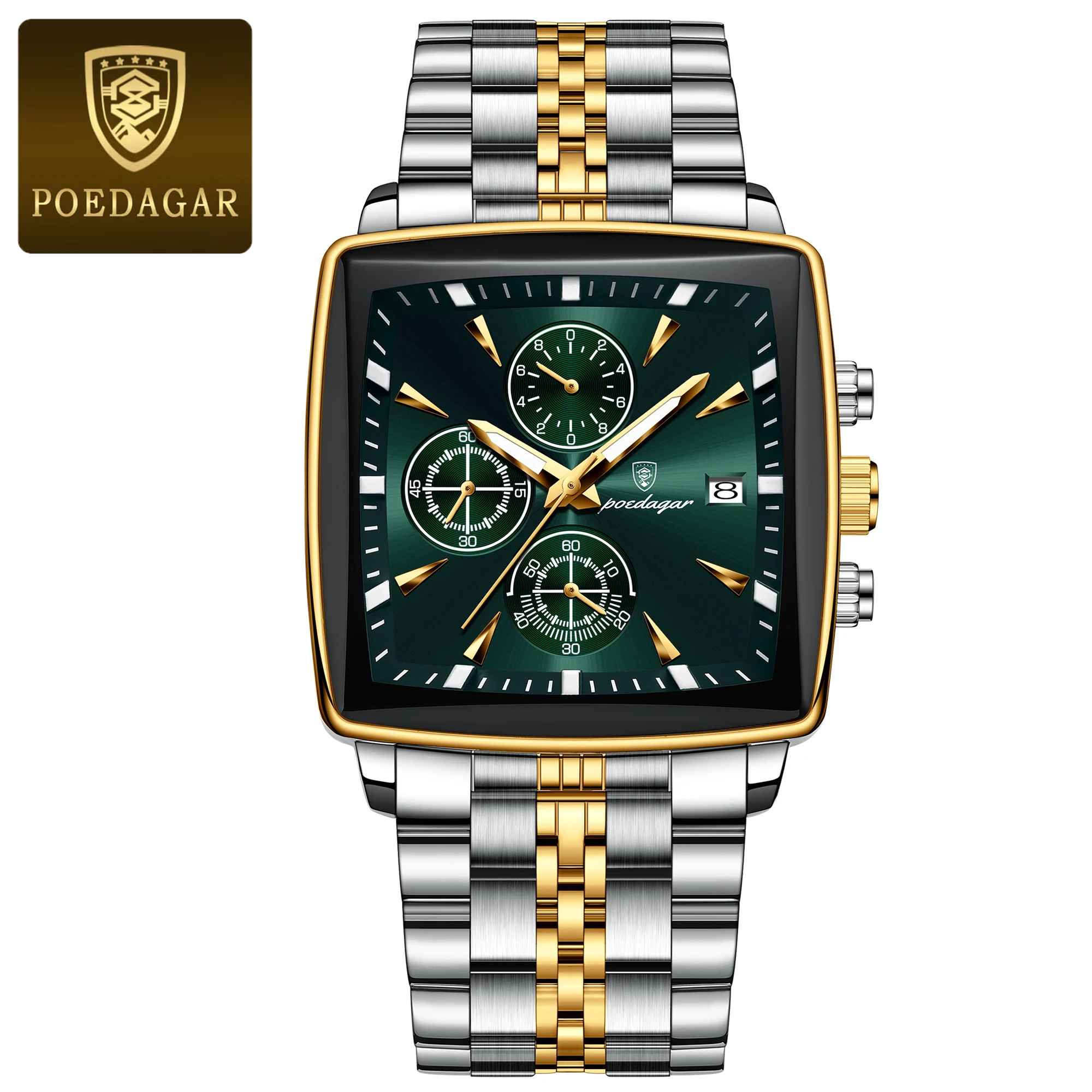 Men's Square Sport Watch – Steel Band - Image 9