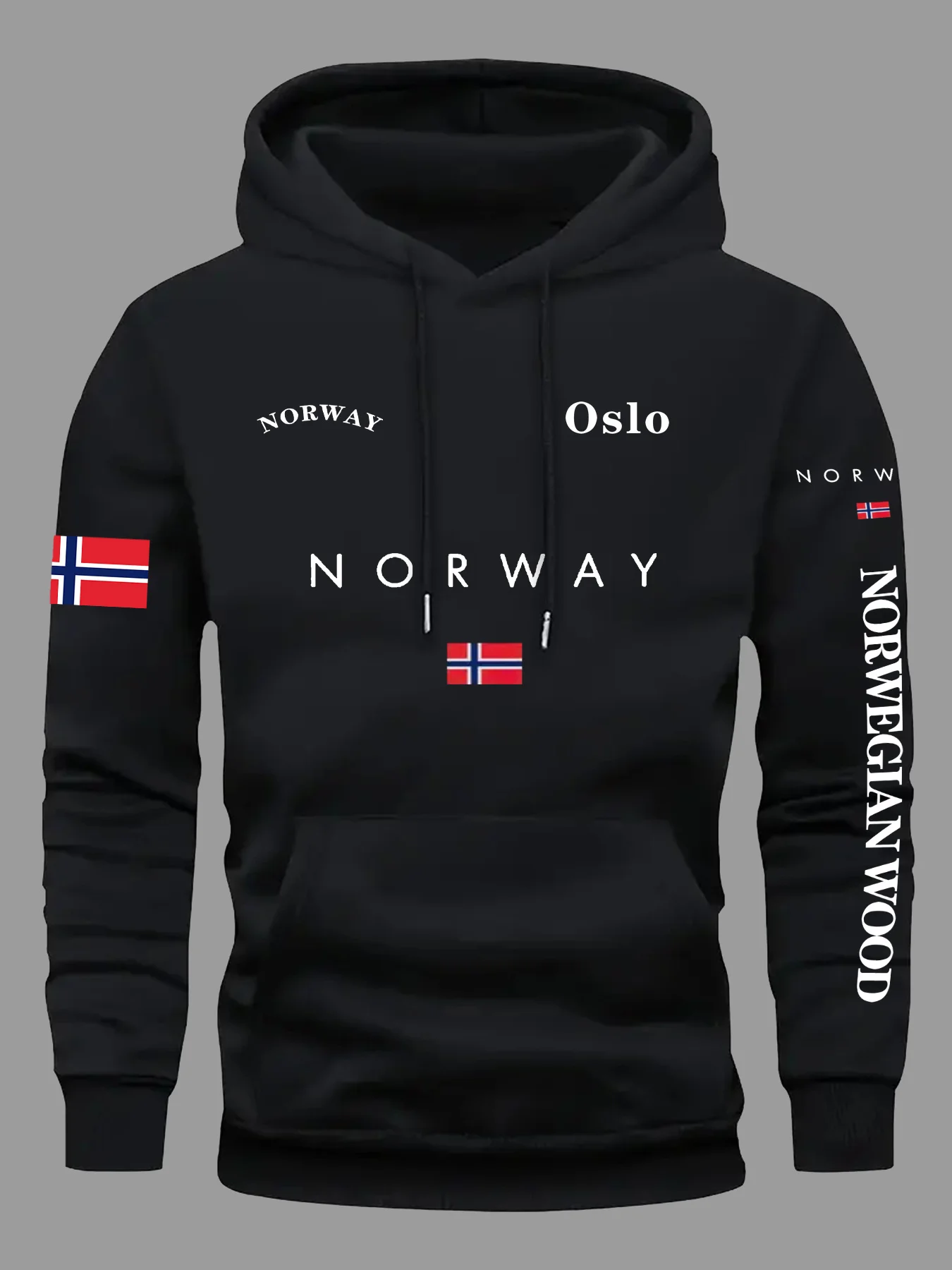 Norway Flag Hoodies Men Women Outdoor Sport Street Adventure - Image 3