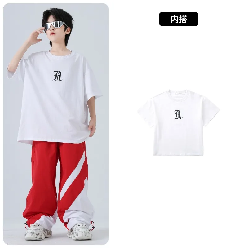 Kids Hip Hop Clothing Block Windbreaker Jacket Casual Jogger - Image 6