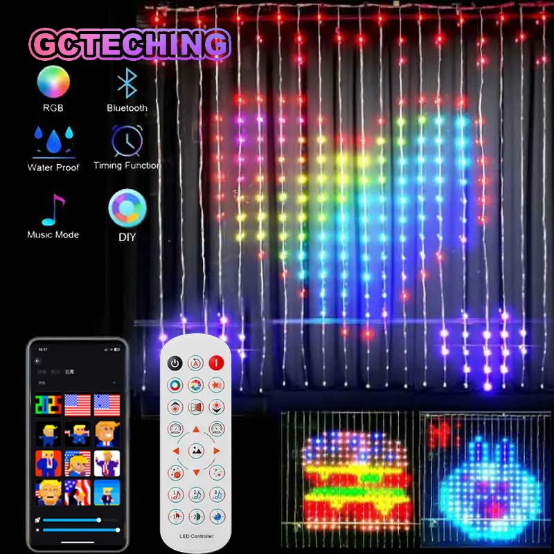 Led Smart Curtain Lights New Year S Garland App