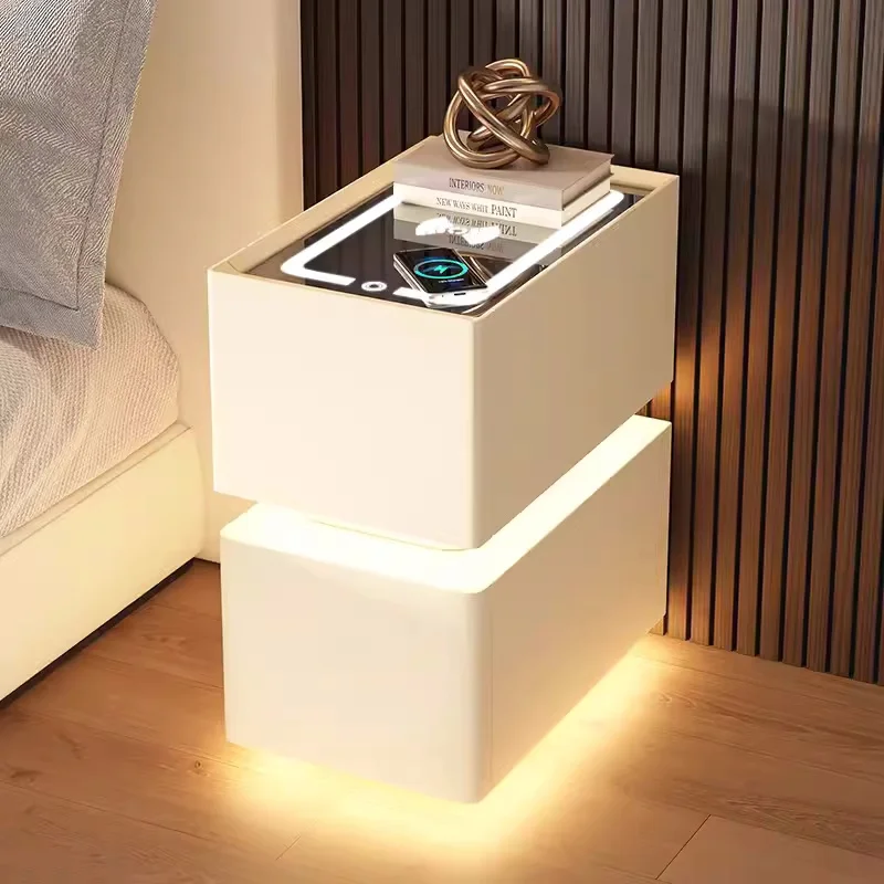 Creative 25cm Smart Bedside Table With Sensor Light Nordic - Image 7